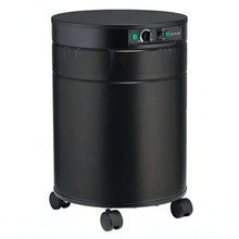 black air purifier shaped like a cylinder with black wheels, Airpura I600 - HEPA Air Purifier on white background