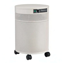 white air purifier shaped like a cylinder with black wheels, Airpura R600 - The Everyday Air Purifier on white background