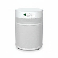 white air purifier shaped like a cylinder with black wheels, Airpura V400 Air Purifier on white background