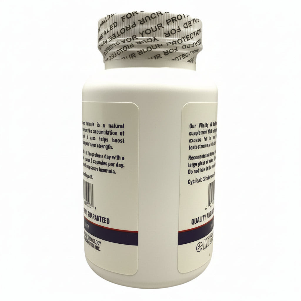 Algoran Vitality and Endurance supplement bottle, Natural Athletic Performance Booster for peak physical output.