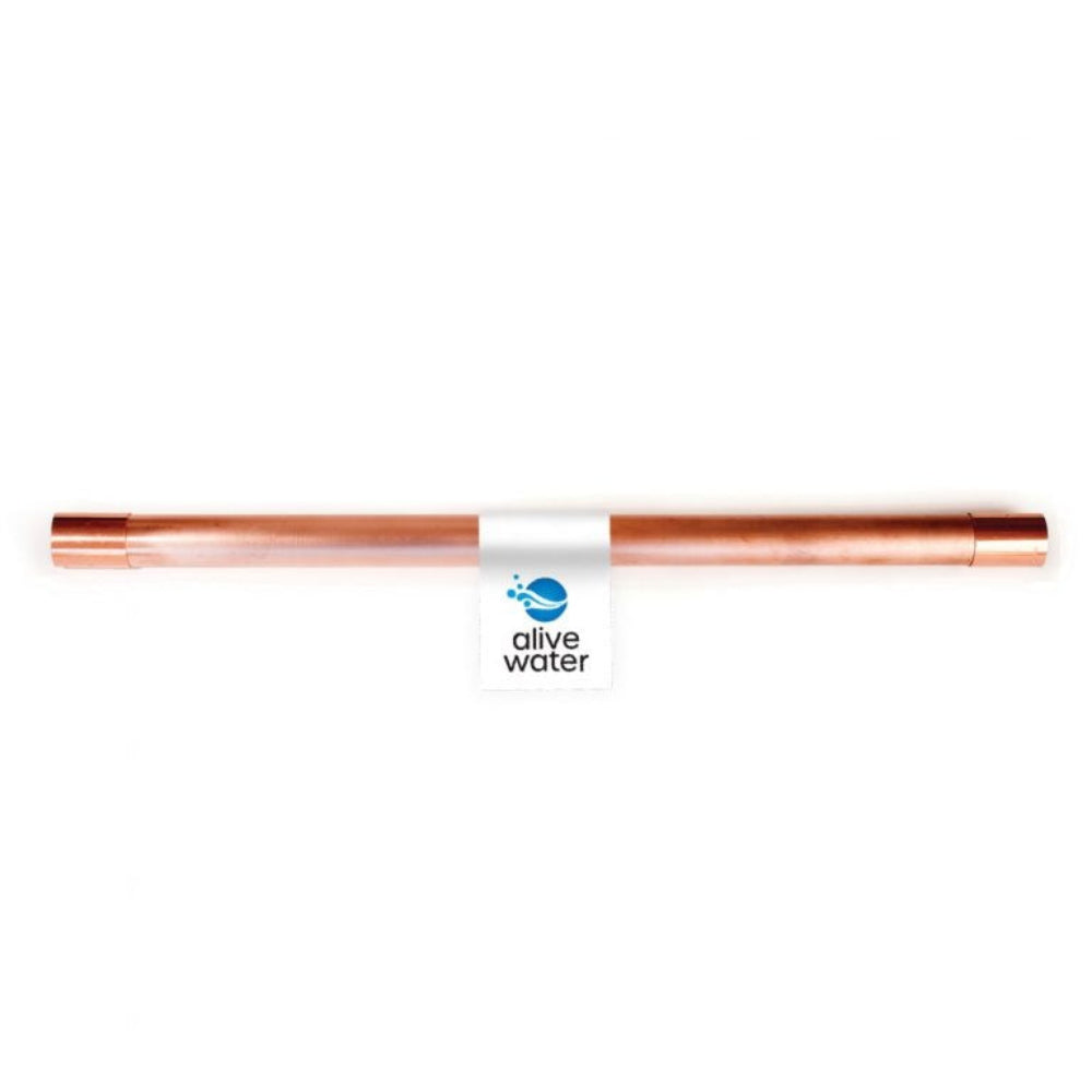 Vortex Water Revitalizer product image featuring a copper pipe design.
