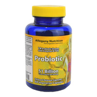 Full Spectrum Probiotic by Allegany Nutrition with 14 strains and 51 billion live cultures per serving.