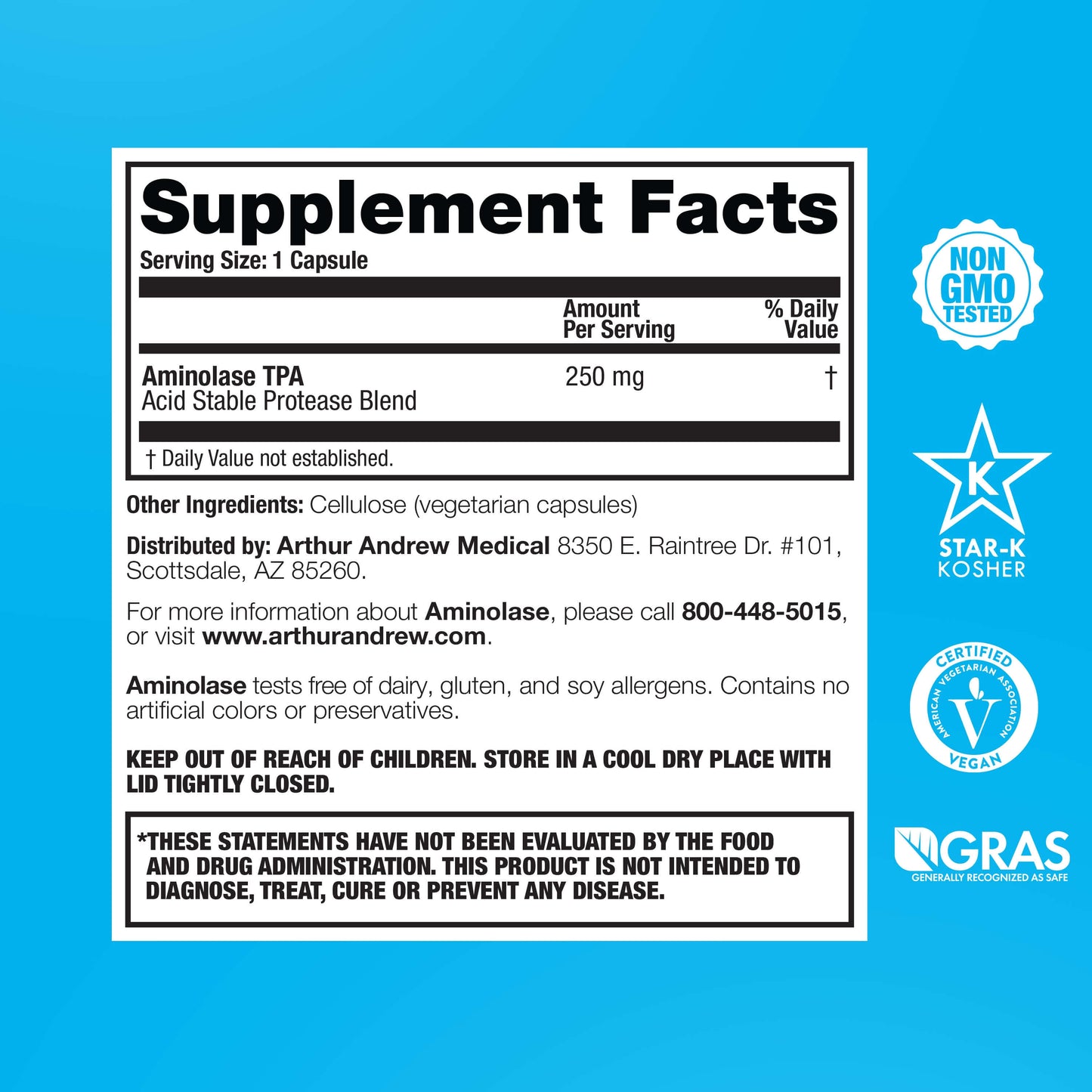 Acid Stable Proteolytic Enzyme Supplement Supplement Facts