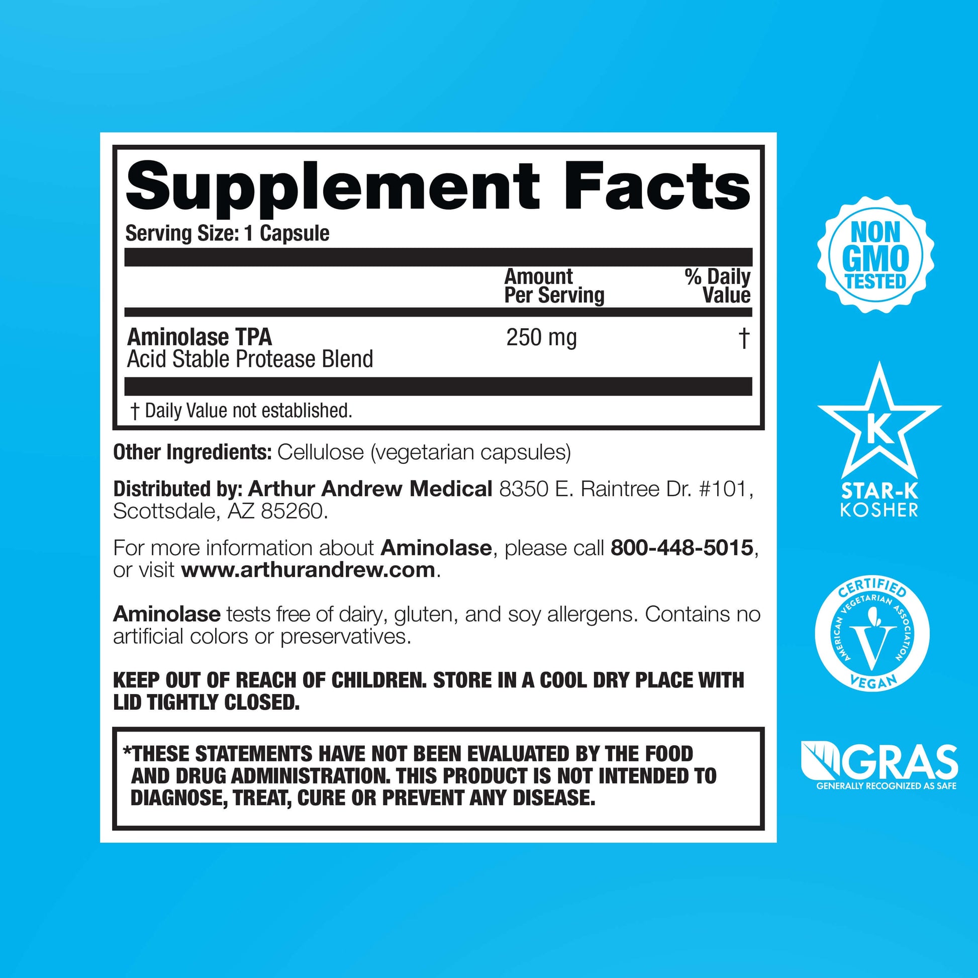 Acid Stable Proteolytic Enzyme Supplement Supplement Facts