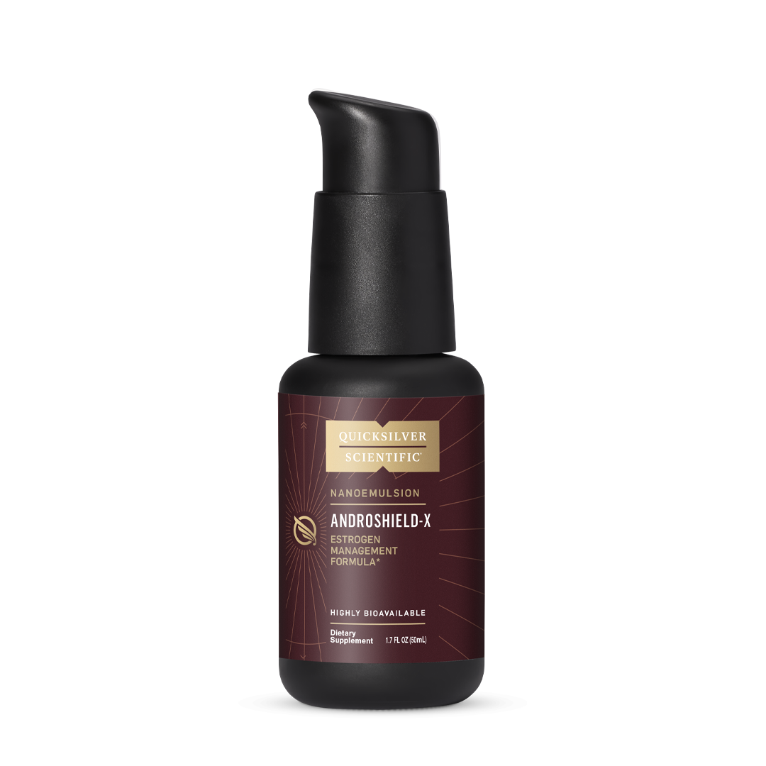 Androshield-X Hormone Balance Supplement bottle designed for optimal hormone health and vitality.
