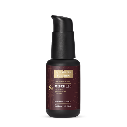 Androshield-X Hormone Balance Supplement bottle designed for optimal hormone health and vitality.