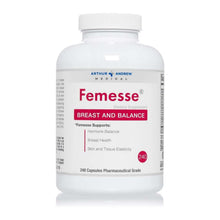Femesse dietary supplement bottle for Natural Hormone Balance for Women with 240 capsules.