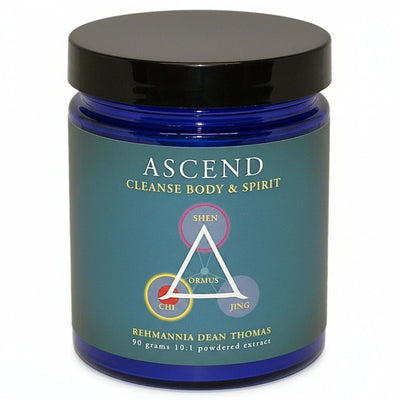 Ascend Chinese Herb Systemic Detox jar, featuring botanical formula for cleansing body and spirit.