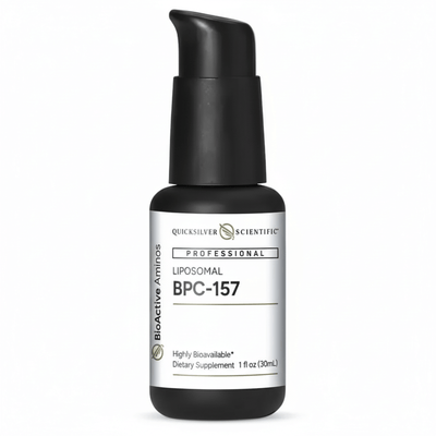 BPC-157 bottle featuring Regenerative Amino Acid Formula for cellular renewal and tissue repair.
