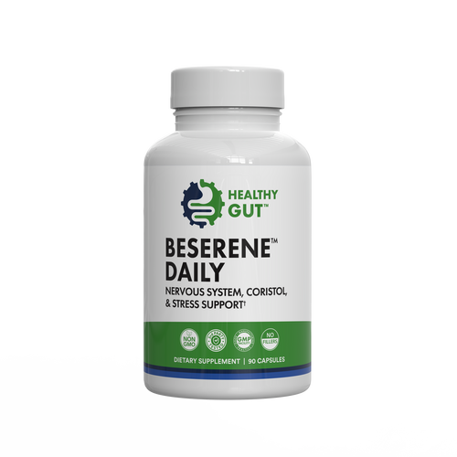 BeSerene Daily - Adaptogenic Stress Relief supplement bottle for nervous system and stress support