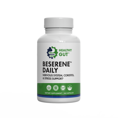 BeSerene Daily - Adaptogenic Stress Relief supplement bottle for nervous system and stress support