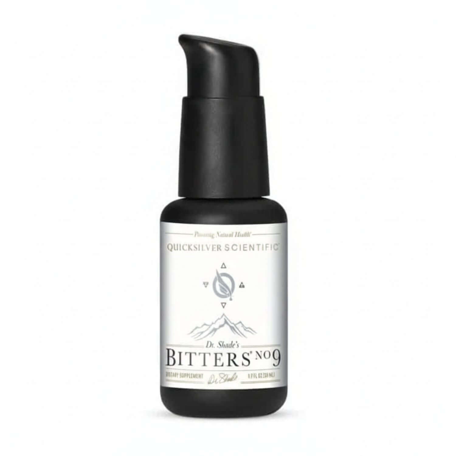 Bitters No. 9 liposomal bitter herbs product bottle for digestive health support.