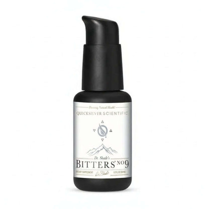 Bitters No. 9 liposomal bitter herbs product bottle for digestive health support.