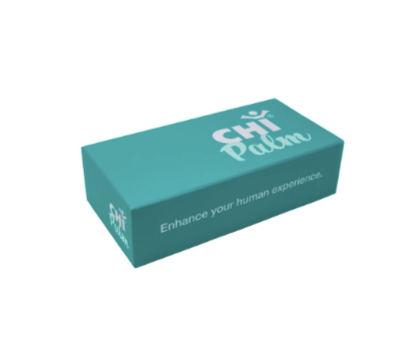 Chi Palm Infratonic Electrotherapy product box featuring a calming teal design.