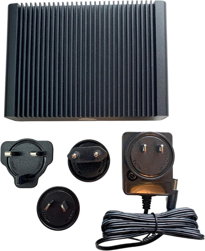 U2 Premium Ultra Black power adapter with multiple plug sockets on a white background