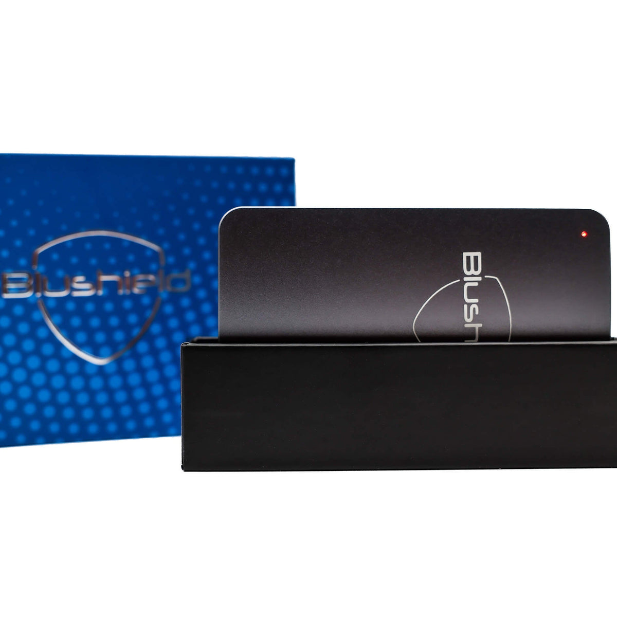 Ultimate Portable compact device displayed in a sleek box for personal EMF protection.