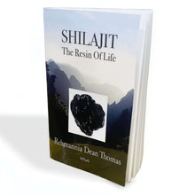 Book titled 'Shilajit The Resin Of Life' by Rehmannia Dean Thomas, a guide to Ayurvedic Shilajit Benefits.