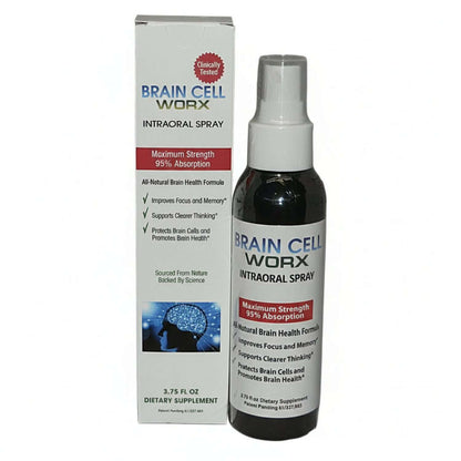 Brain Cell Worx intraoral spray for Advanced Brain Support with maximum strength and 95% absorption.