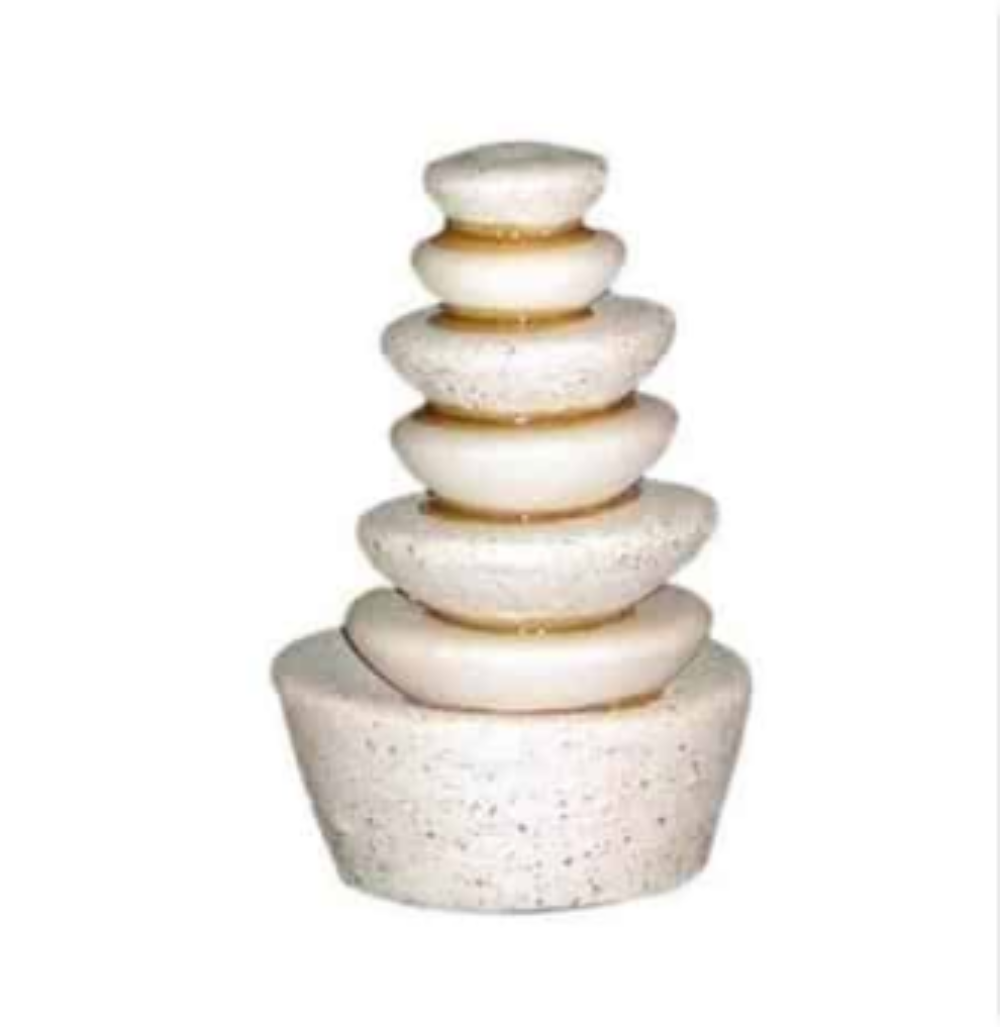 Stack of stacked stones on a white background