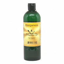 Bottle of Manganese 16oz supplement with a yellow label on a white background
