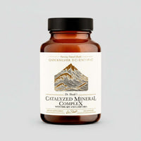 Catalyzed Mineral Complex with Bioavailable Trace Elements in a brown bottle by Quicksilver Scientific.