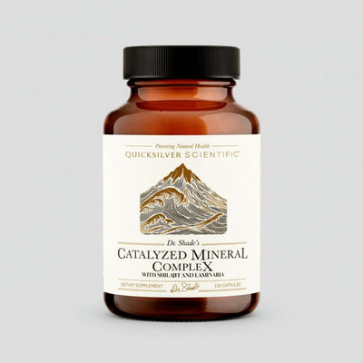 Dr. Shade's Catalyzed Mineral Complex supplement bottle featuring Bioavailable Trace Minerals.