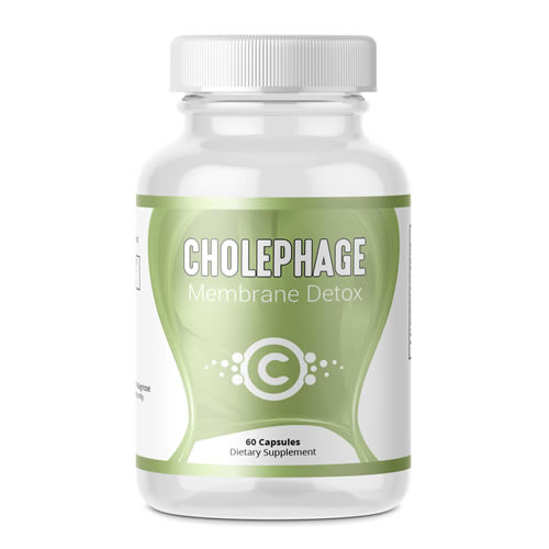 Cholephage dietary supplement bottle for Increase Heart and Circulatory Health with 60 capsules.