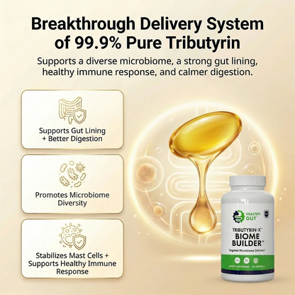 Tributyrin-X - Postbiotic for Digestive Health with pure tributyrin, supporting gut health and immune response.