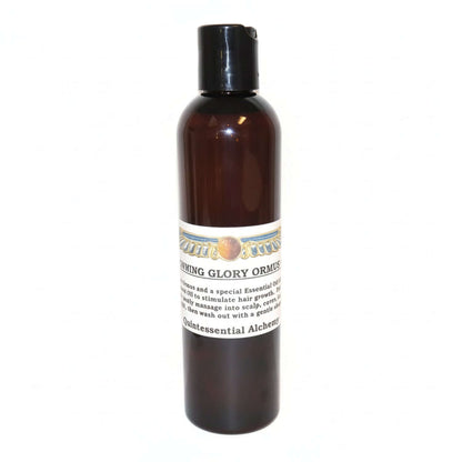 Brown bottle of Crowning Glory ORMUS with white label on a white background