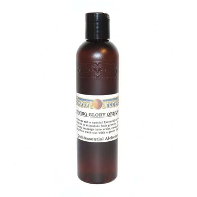Brown bottle of Crowning Glory ORMUS with white label on a white background