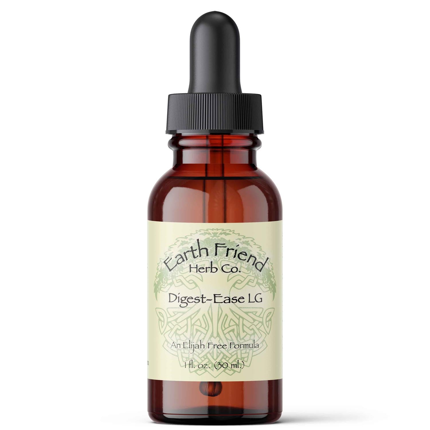 Bottle of Earth Friend Herb Co. Digest-Ease LG on a white background