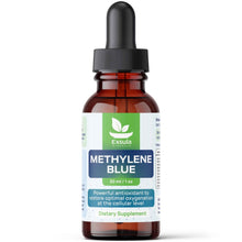Bottle of Methylene Blue dietary supplement with Excula label on a white background