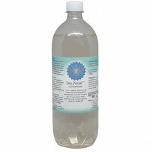 Clear bottle of Sea Relief Concentrate with a blue label on a white background