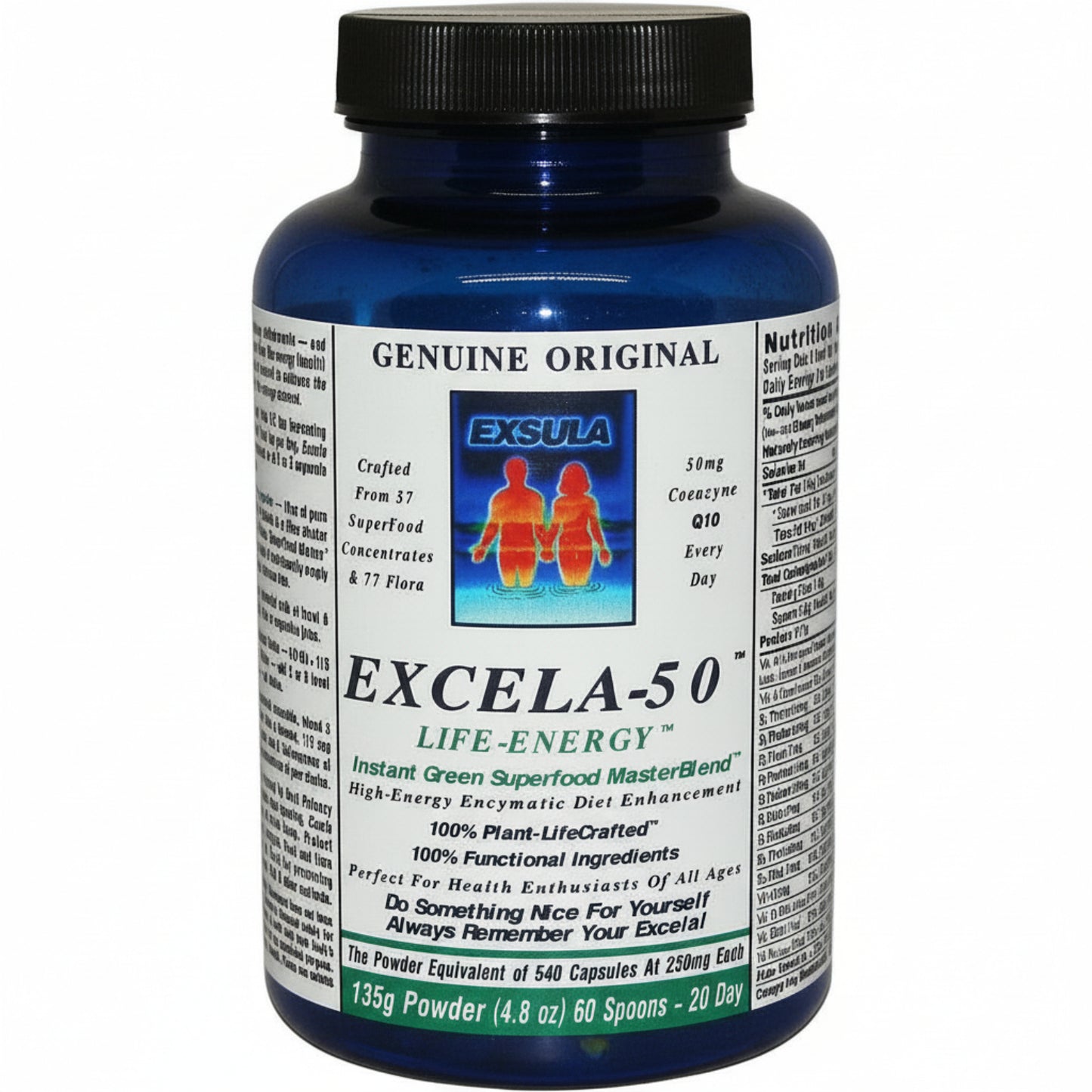 Exsula Excela-50 supplement bottle on a white background