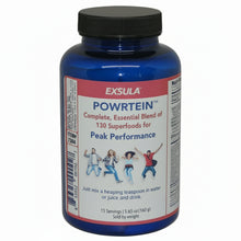 Exsula Powrtein supplement bottle on a white background