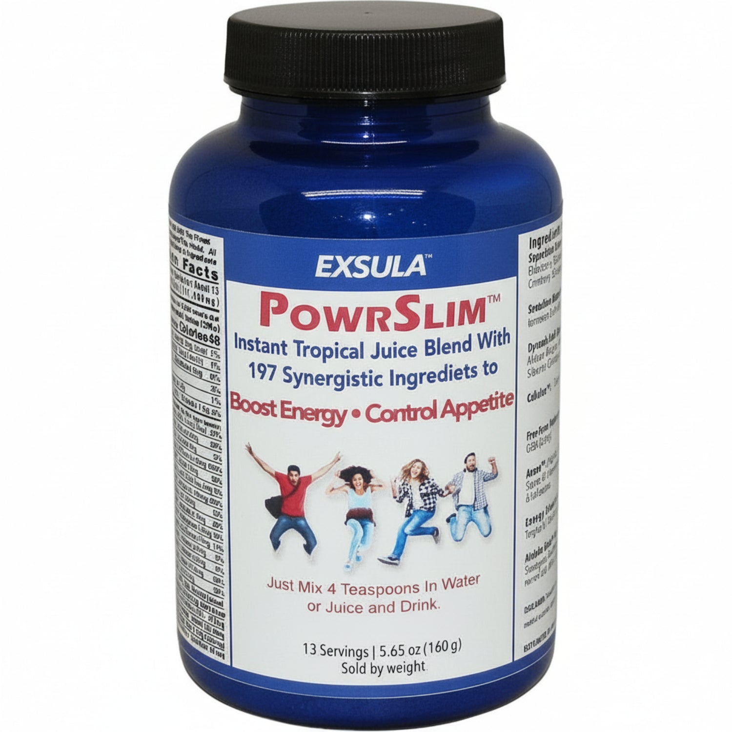 Exsula PowrSlim supplement bottle on a white background