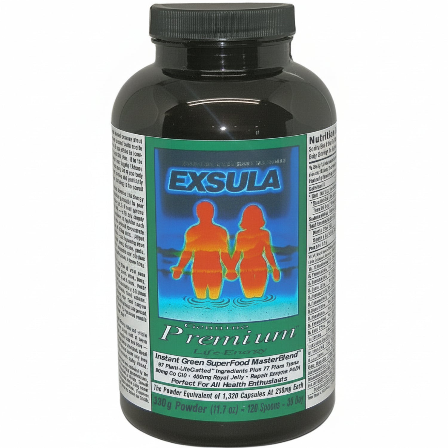 Exsula supplement bottle with label on a white background