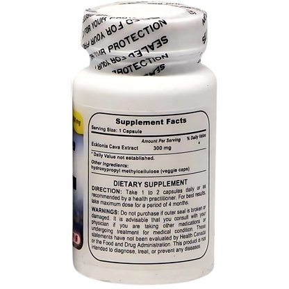 white supplement bottle showing Supplement Facts and Directions with white label on a white background