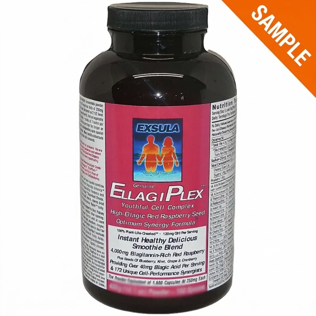 Exsula Ellagiplex supplement bottle on a white background