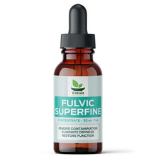 Fulvic Acid Drops from Exsula Minerals in a dropper bottle, designed for sensitive mucosal barriers and mineral balance.