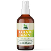 Fulvic Pain - Soothing Relief Spray bottle by Exsula Minerals for pain relief and skin irritation. First aid spray in 120 ml.