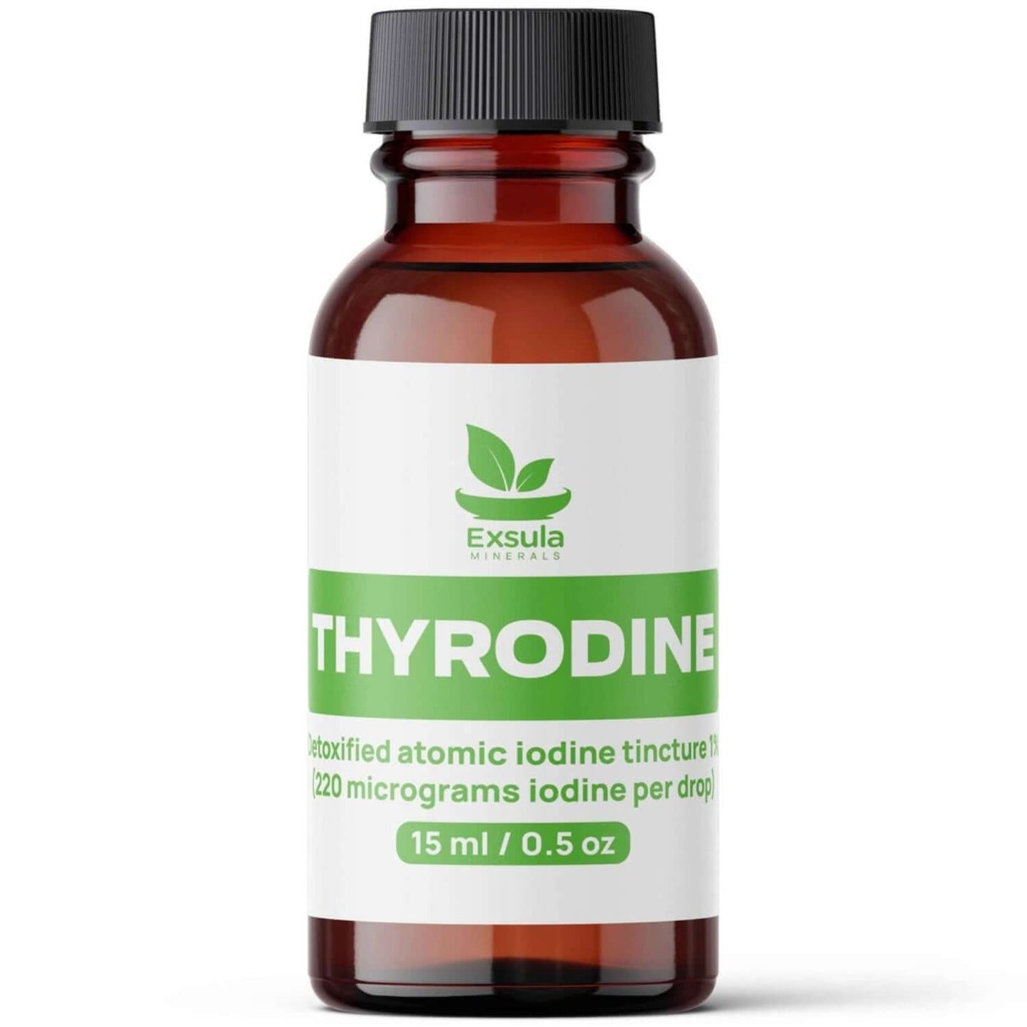 Exsula Minerals Thyrodine supplement for Thyroid Energy and Fatigue Support, 15 ml bottle with atomic iodine tincture