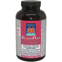 Exsula EllagiPlex Longevity Antioxidant bottle, a youthful cell complex with red raspberry seeds.