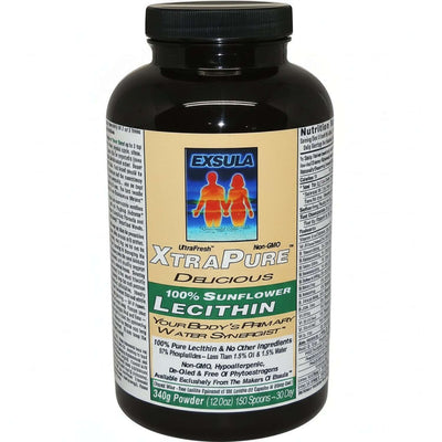 XtraPure Lecithin bottle containing Organic Sunflower Lecithin from Exsula Superfoods.