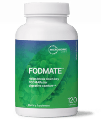 FodMate Dietary Supplement bottle designed to support Carbohydrate Digestive Enzymes for digestive comfort.