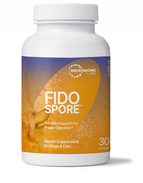 FidoSpore - Spore Based Probiotics for Dogs and Cats, health supplement for proper digestion in pets.