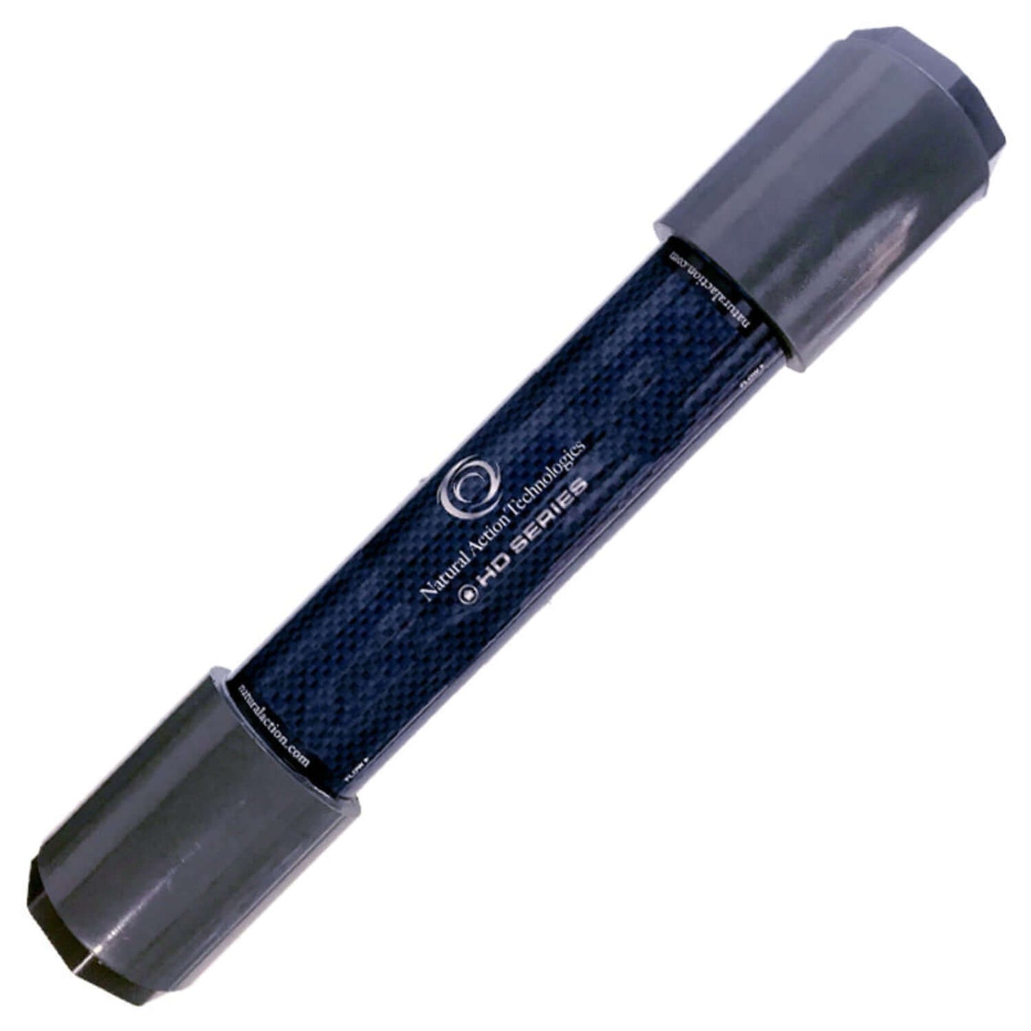 Blue and black device with 'Natural Action Technologies HD Series' on a white background