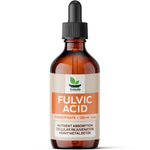 Exsula Minerals Fulvic Acid Organic Trace Mineral Concentrate 4 oz bottle for nutrient absorption and detox.