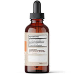 Organic Trace Mineral Concentrate Fulvic Acid bottle with ingredients label and dropper top