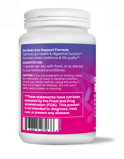 Gut-Brain Reset bottle featuring Psychobiotic for Mental Clarity with probiotic support for gut and brain health.